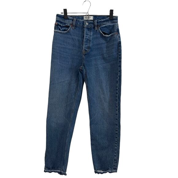 Abercrombie & Fitch The Dad High rise women's jeans button fly medium wash - 6s - Picture 1 of 8